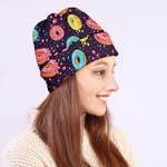 Sprinkles Donut Pattern Print Beanie