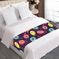 Sprinkles Donut Pattern Print Bed Runner