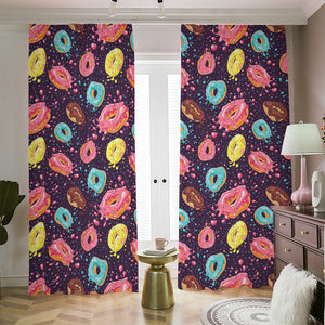 Sprinkles Donut Pattern Print Blackout Pencil Pleat Curtains