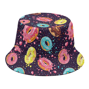 Sprinkles Donut Pattern Print Bucket Hat