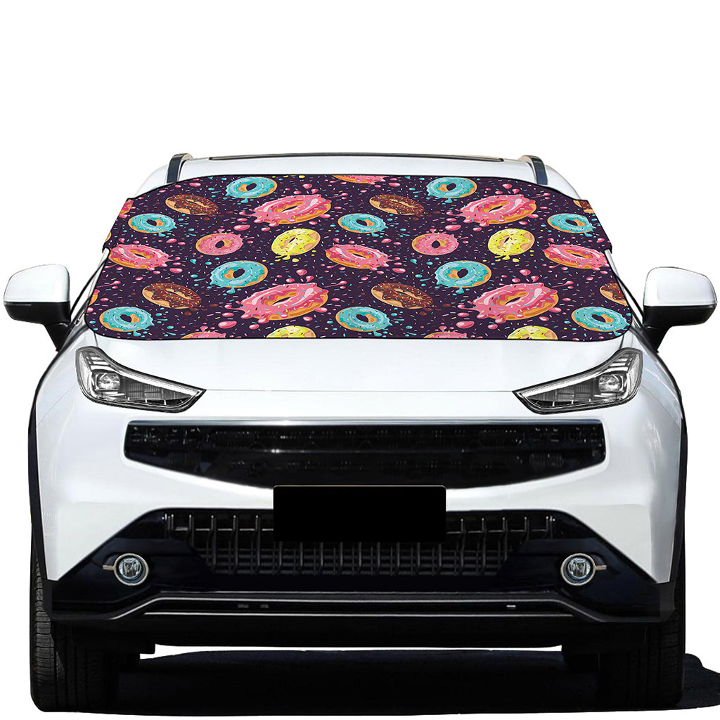 Sprinkles Donut Pattern Print Car Windshield Snow Cover