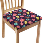 Sprinkles Donut Pattern Print Chair Cushion Cover