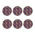 Sprinkles Donut Pattern Print Coaster Set