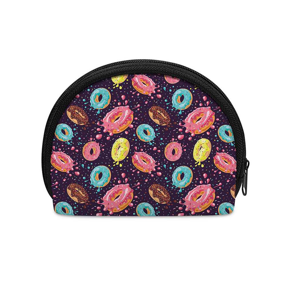 Sprinkles Donut Pattern Print Coin Purse