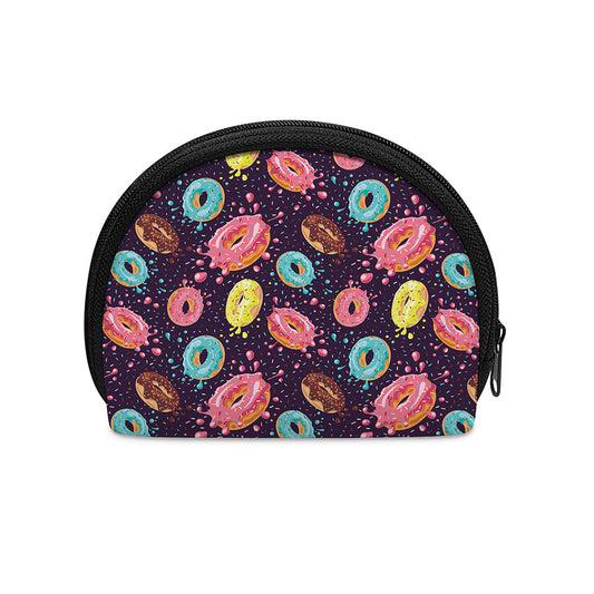 Sprinkles Donut Pattern Print Coin Purse