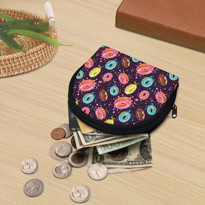 Sprinkles Donut Pattern Print Coin Purse
