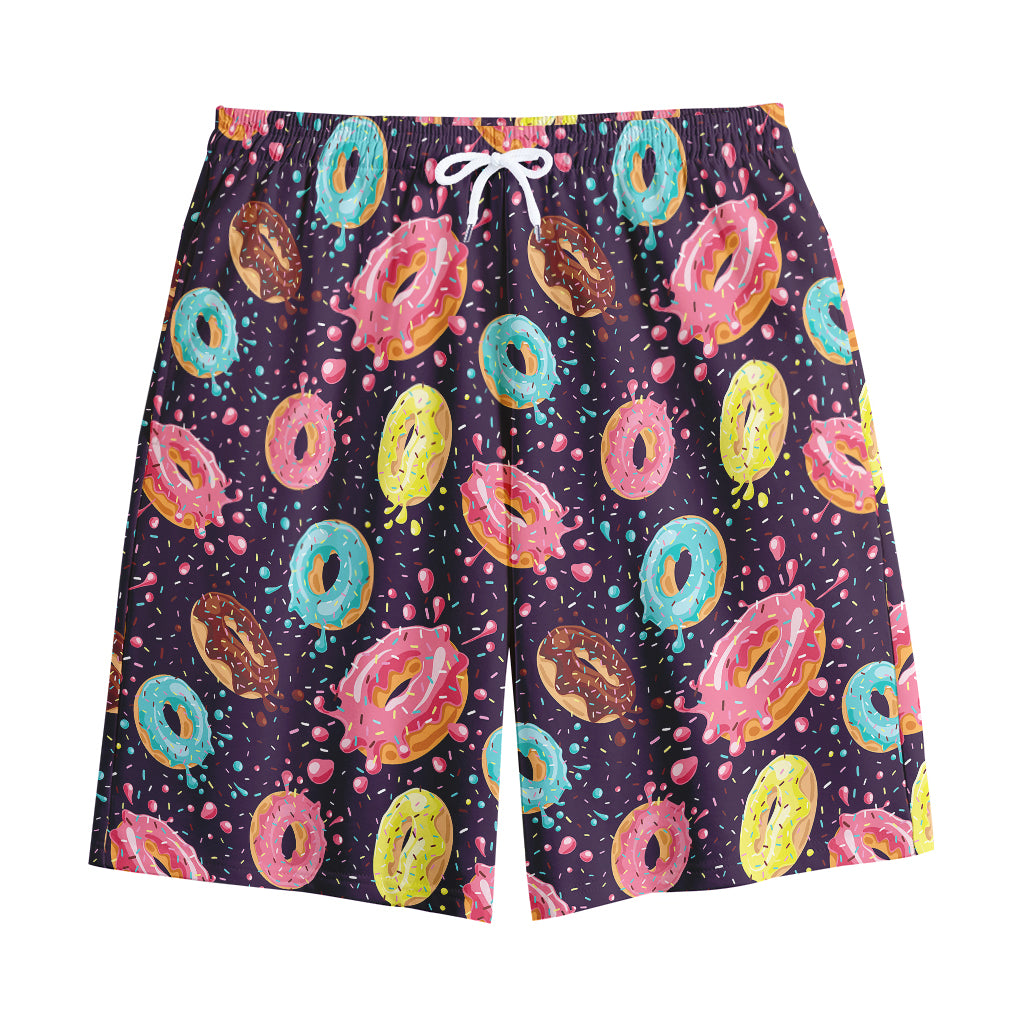 Sprinkles Donut Pattern Print Cotton Shorts