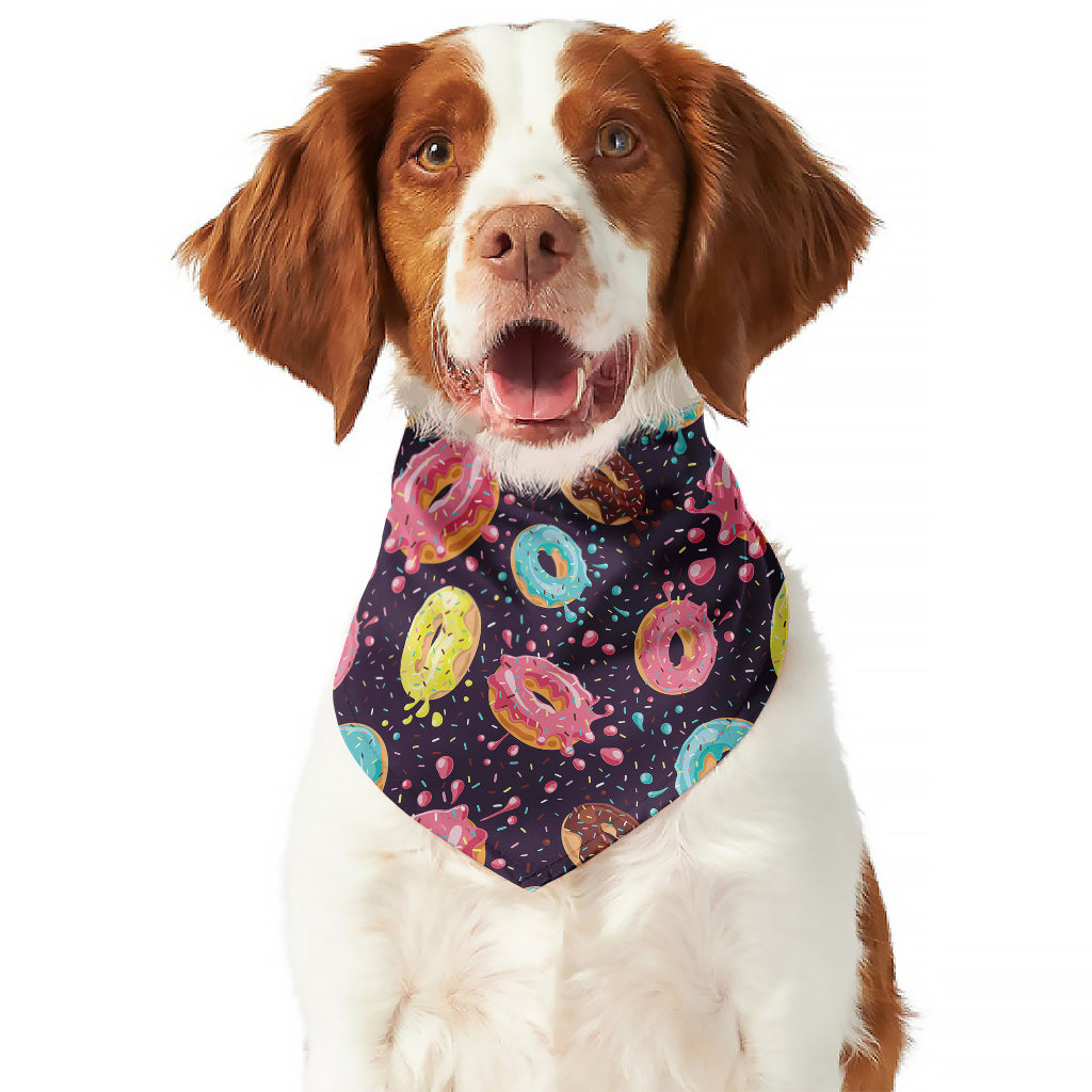 Sprinkles Donut Pattern Print Dog Bandana