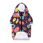 Sprinkles Donut Pattern Print Dog Zip Up Hoodie