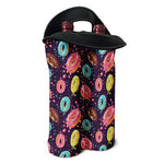 Sprinkles Donut Pattern Print Double Neoprene Wine Tote