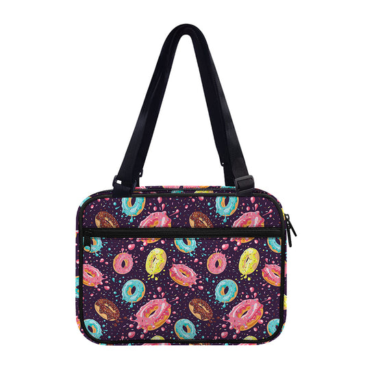 Sprinkles Donut Pattern Print Double Strap Bible Bag