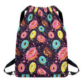 Sprinkles Donut Pattern Print Drawstring Backpack
