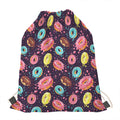 Sprinkles Donut Pattern Print Drawstring Bag