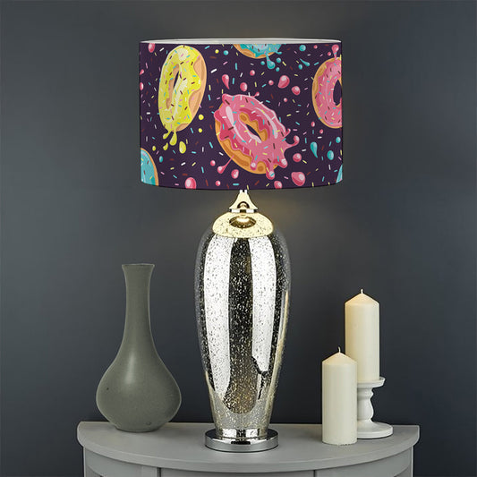 Sprinkles Donut Pattern Print Drum Lamp Shade
