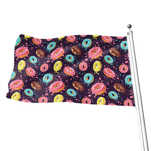 Sprinkles Donut Pattern Print Flag