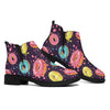 Sprinkles Donut Pattern Print Flat Ankle Boots