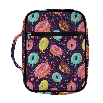 Sprinkles Donut Pattern Print Front Pocket Bible Bag