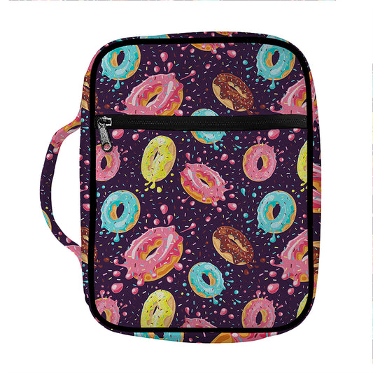 Sprinkles Donut Pattern Print Front Pocket Bible Bag