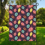 Sprinkles Donut Pattern Print Garden Flag