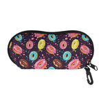 Sprinkles Donut Pattern Print Glasses Case