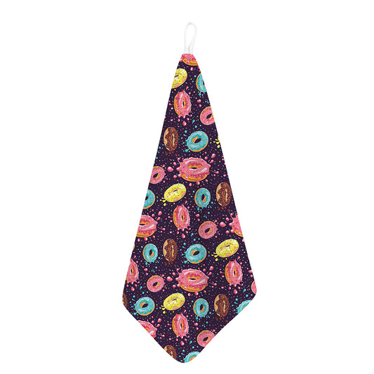 Sprinkles Donut Pattern Print Hand Towel