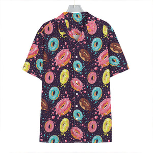 Sprinkles Donut Pattern Print Hawaiian Shirt