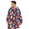 Sprinkles Donut Pattern Print Hoodie Blanket