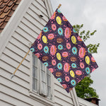 Sprinkles Donut Pattern Print House Flag
