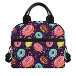 Sprinkles Donut Pattern Print Insulated Lunch Bag