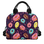 Sprinkles Donut Pattern Print Insulated Lunch Bag