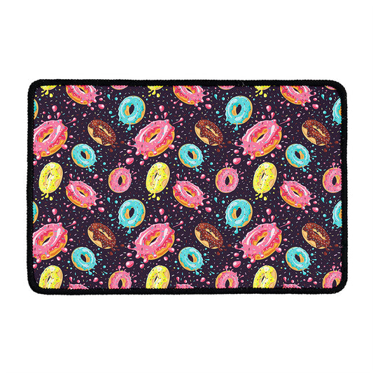 Sprinkles Donut Pattern Print Kitchen Mat