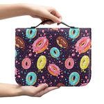Sprinkles Donut Pattern Print Leather Bible Cover