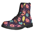 Sprinkles Donut Pattern Print Lace-Up Boots