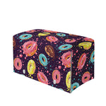 Sprinkles Donut Pattern Print Leather Tissue Box Cover