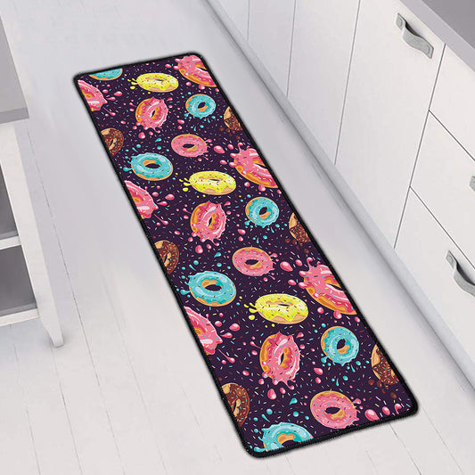 Sprinkles Donut Pattern Print Long Kitchen Mat