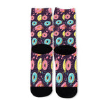 Sprinkles Donut Pattern Print Long Socks