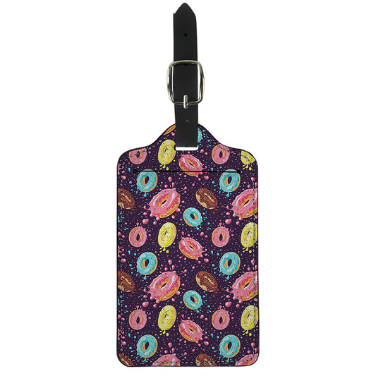 Sprinkles Donut Pattern Print Luggage Tag