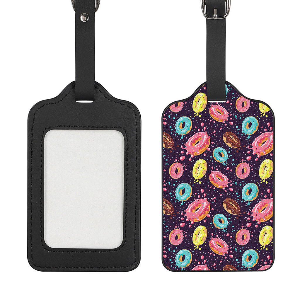 Sprinkles Donut Pattern Print Luggage Tag