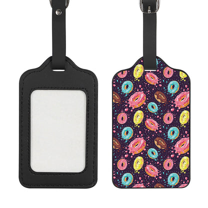 Sprinkles Donut Pattern Print Luggage Tag