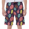 Sprinkles Donut Pattern Print Men's Beach Shorts