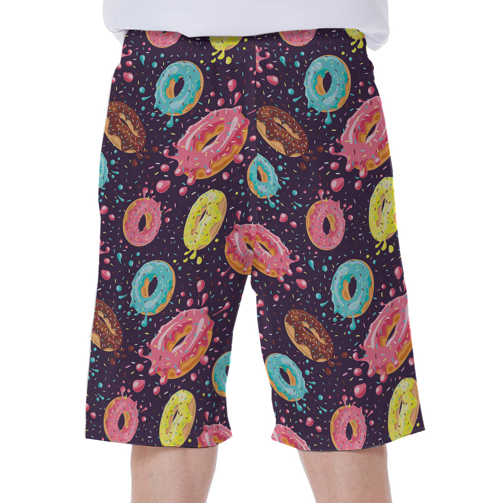 Sprinkles Donut Pattern Print Men's Beach Shorts