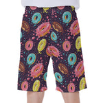 Sprinkles Donut Pattern Print Men's Beach Shorts