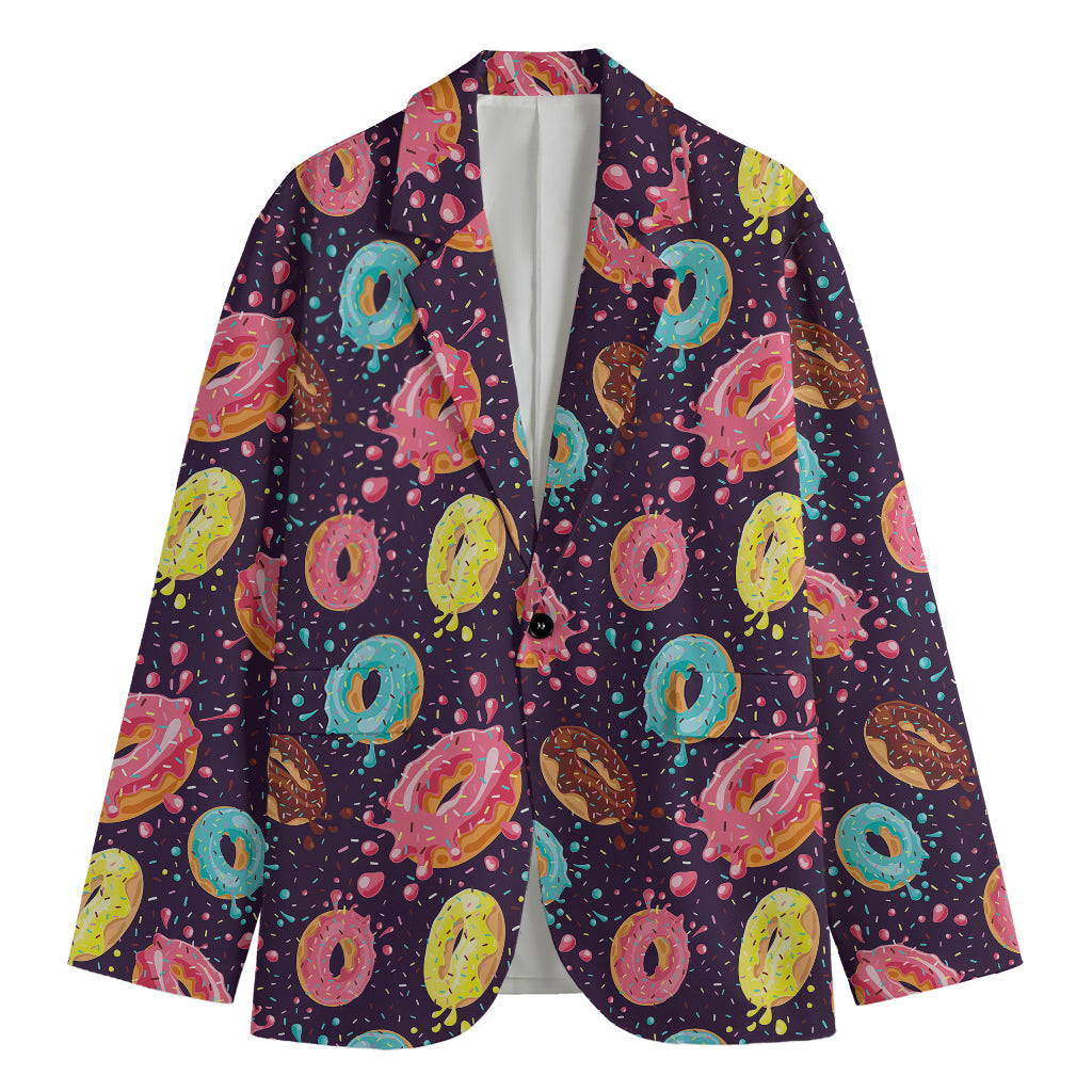 Sprinkles Donut Pattern Print Men's Blazer