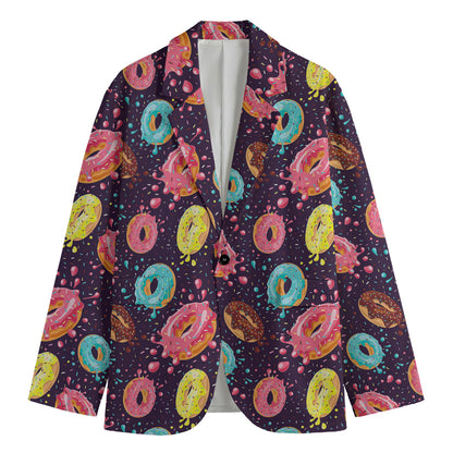 Sprinkles Donut Pattern Print Men's Blazer