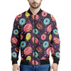 Sprinkles Donut Pattern Print Men's Bomber Jacket