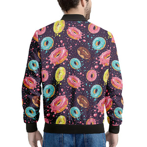 Sprinkles Donut Pattern Print Men's Bomber Jacket