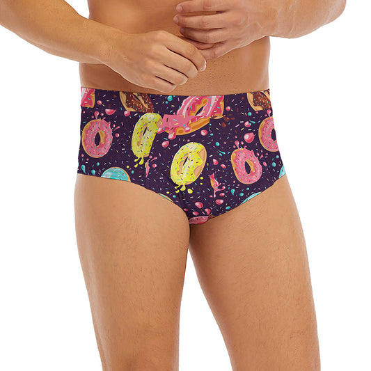 Sprinkles Donut Pattern Print Men's Briefs