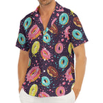 Sprinkles Donut Pattern Print Men's Deep V-Neck Shirt