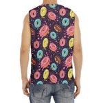 Sprinkles Donut Pattern Print Men's Fitness Tank Top