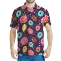 Sprinkles Donut Pattern Print Men's Polo Shirt